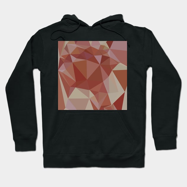 Congo Pink Abstract Low Polygon Background Hoodie by retrovectors